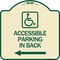 Signmission Accessible Parking on Left Arrow W/ Graphic Heavy-Gauge Aluminum Sign, 18" x 18", TG-1818-24356 A-DES-TG-1818-24356 - alternate 1
